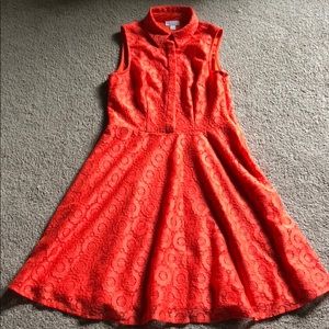Sleeveless button up collared dress